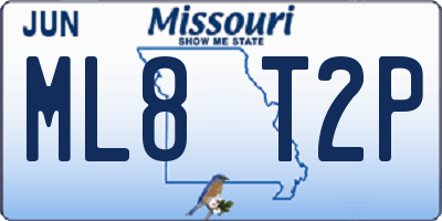 MO license plate ML8T2P