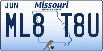 MO license plate ML8T8U