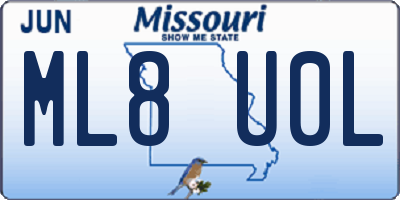MO license plate ML8U0L