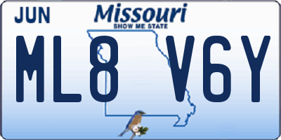 MO license plate ML8V6Y
