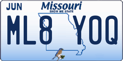 MO license plate ML8Y0Q