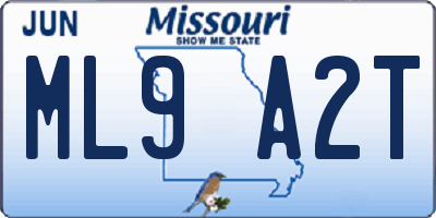 MO license plate ML9A2T