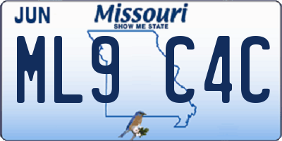 MO license plate ML9C4C