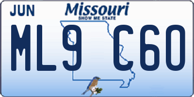 MO license plate ML9C6O