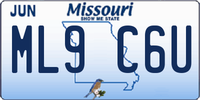 MO license plate ML9C6U