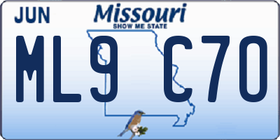 MO license plate ML9C7O
