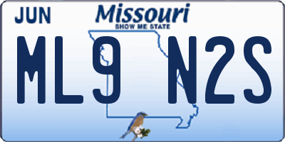 MO license plate ML9N2S