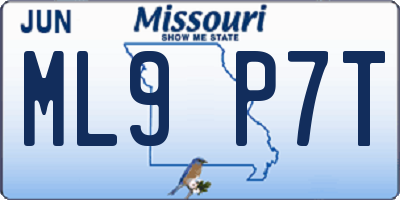 MO license plate ML9P7T