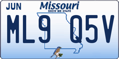 MO license plate ML9Q5V