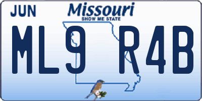 MO license plate ML9R4B