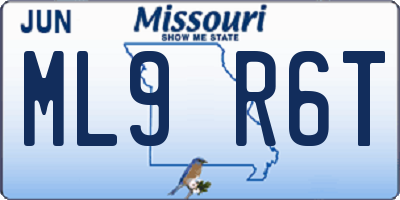 MO license plate ML9R6T