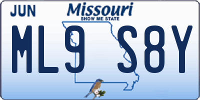 MO license plate ML9S8Y