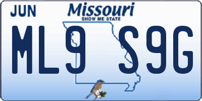 MO license plate ML9S9G