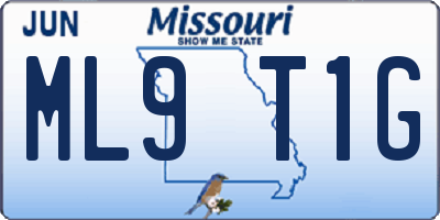 MO license plate ML9T1G