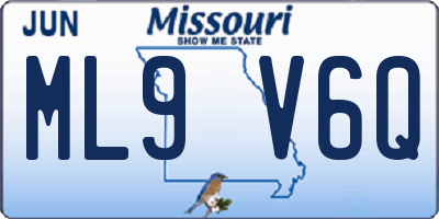 MO license plate ML9V6Q