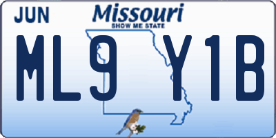 MO license plate ML9Y1B