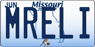 MO license plate MRELI