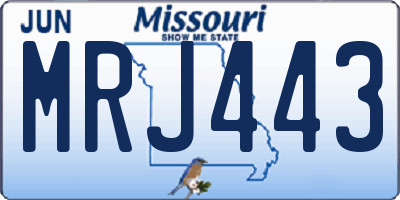 MO license plate MRJ443