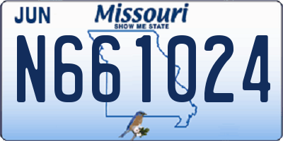MO license plate N661024
