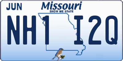 MO license plate NH1I2Q