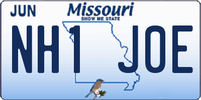 MO license plate NH1J0E
