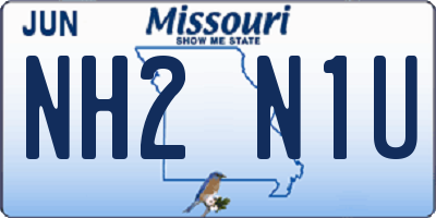 MO license plate NH2N1U