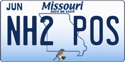 MO license plate NH2P0S