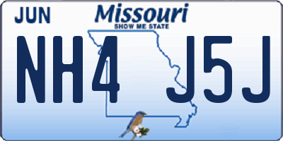 MO license plate NH4J5J