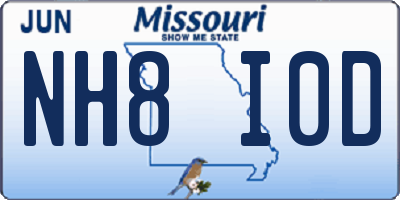 MO license plate NH8I0D
