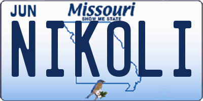 MO license plate NIKOLI