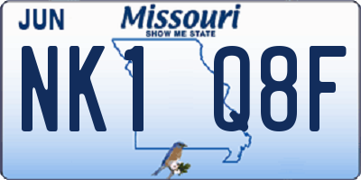 MO license plate NK1Q8F