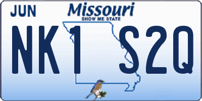 MO license plate NK1S2Q