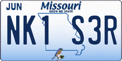 MO license plate NK1S3R