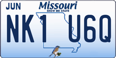 MO license plate NK1U6Q