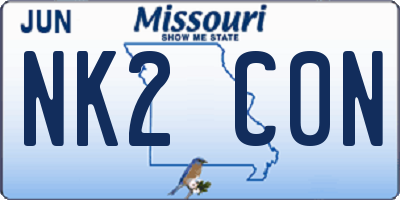 MO license plate NK2C0N