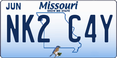 MO license plate NK2C4Y