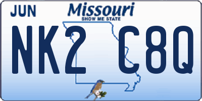 MO license plate NK2C8Q