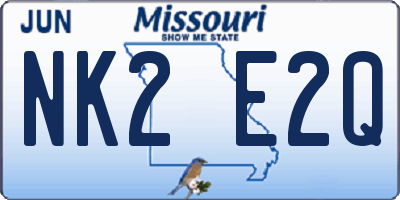 MO license plate NK2E2Q