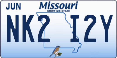 MO license plate NK2I2Y