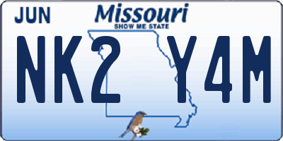 MO license plate NK2Y4M