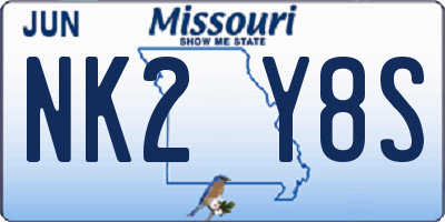 MO license plate NK2Y8S