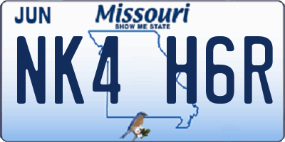 MO license plate NK4H6R