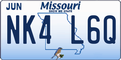 MO license plate NK4L6Q