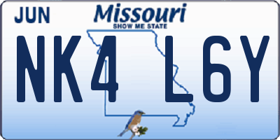 MO license plate NK4L6Y