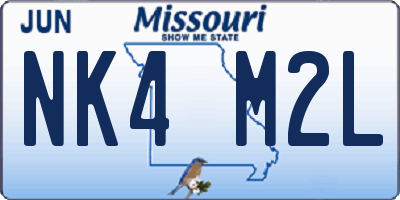 MO license plate NK4M2L