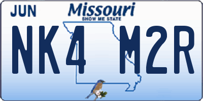 MO license plate NK4M2R