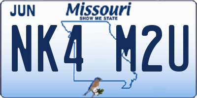 MO license plate NK4M2U