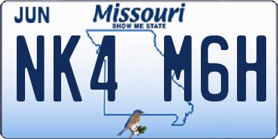 MO license plate NK4M6H