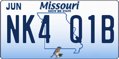MO license plate NK4Q1B