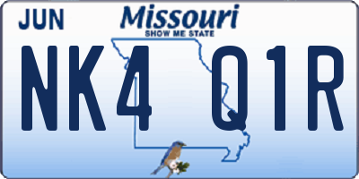 MO license plate NK4Q1R